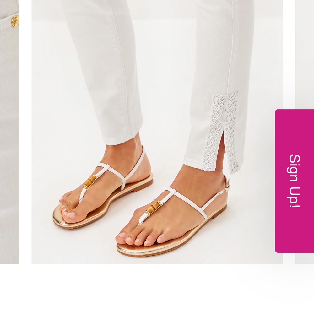 Lilly Pulitzer White Cropped Jeans - Picture 3 of 6